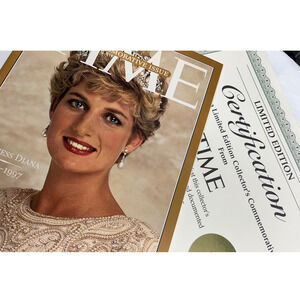Princess Di (Diana) Time Magazine Commemorative Issue 1961-1997 W/ COA 048429